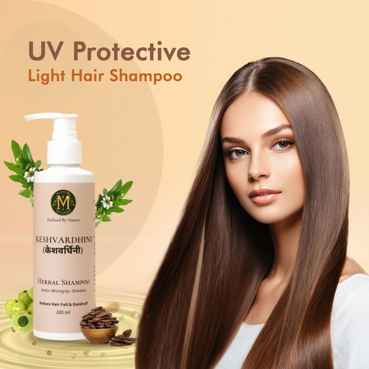 KeshVardhini Herbal Shampoo with Bhringraj & Shikakai – Hair Fall Control & Natural Hair Strengthening Shampoo